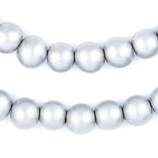 Silver Natural Wood Beads (12mm)