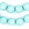 Mint Green Natural Wood Beads (20mm)