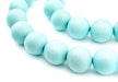 Mint Green Natural Wood Beads (20mm) - The Bead Chest