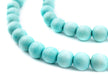 Mint Green Natural Wood Beads (10mm) - The Bead Chest