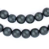 Charcoal Natural Wood Beads (12mm)
