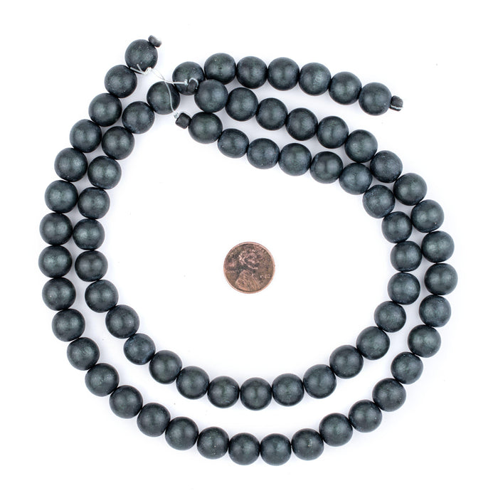 Charcoal Natural Wood Beads (12mm) - The Bead Chest