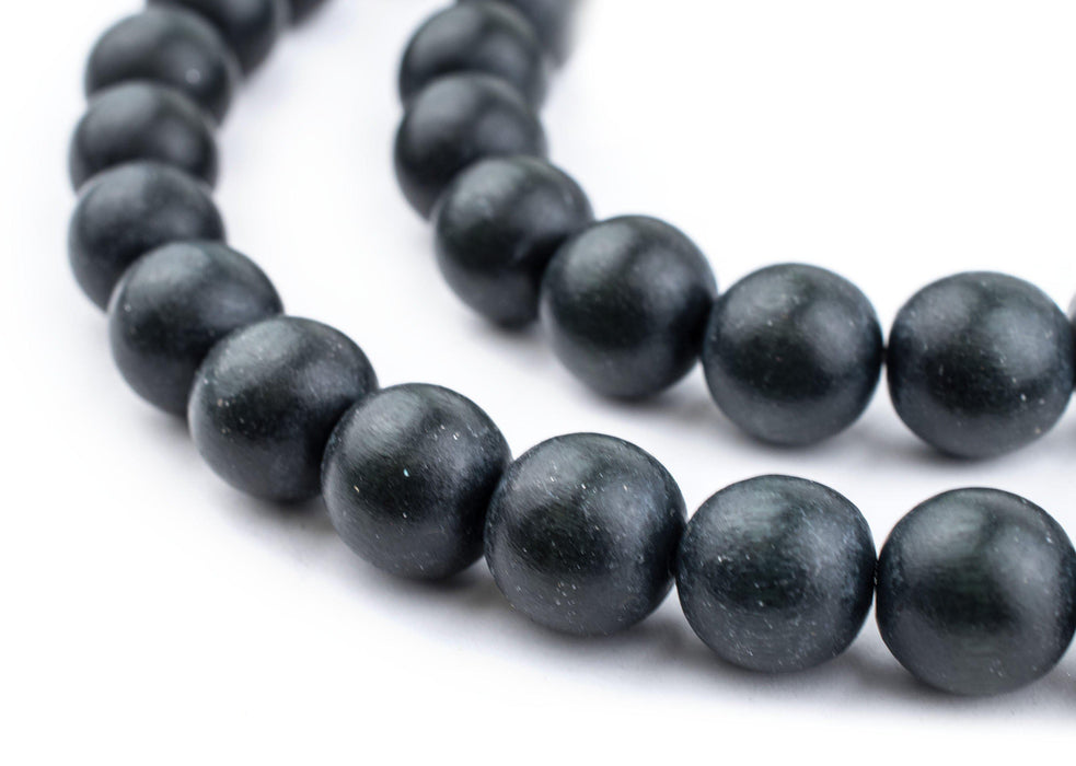 Charcoal Natural Wood Beads (12mm) — The Bead Chest