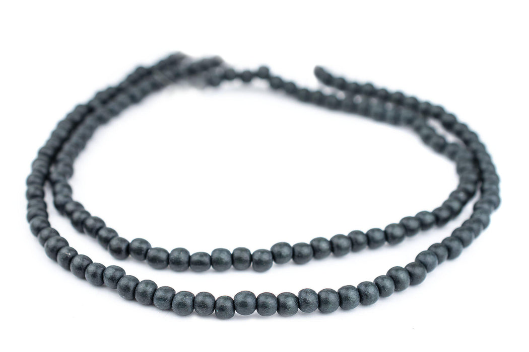 Charcoal Natural Wood Beads (6mm) - The Bead Chest