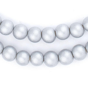 Silver Natural Wood Beads (8mm)