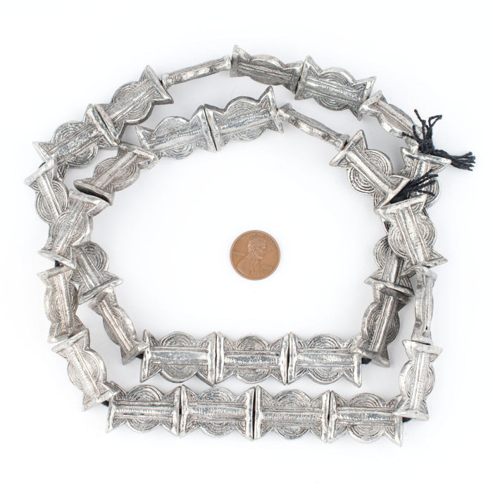 Silver Baule Sun & Moon Beads (27x20mm) - The Bead Chest