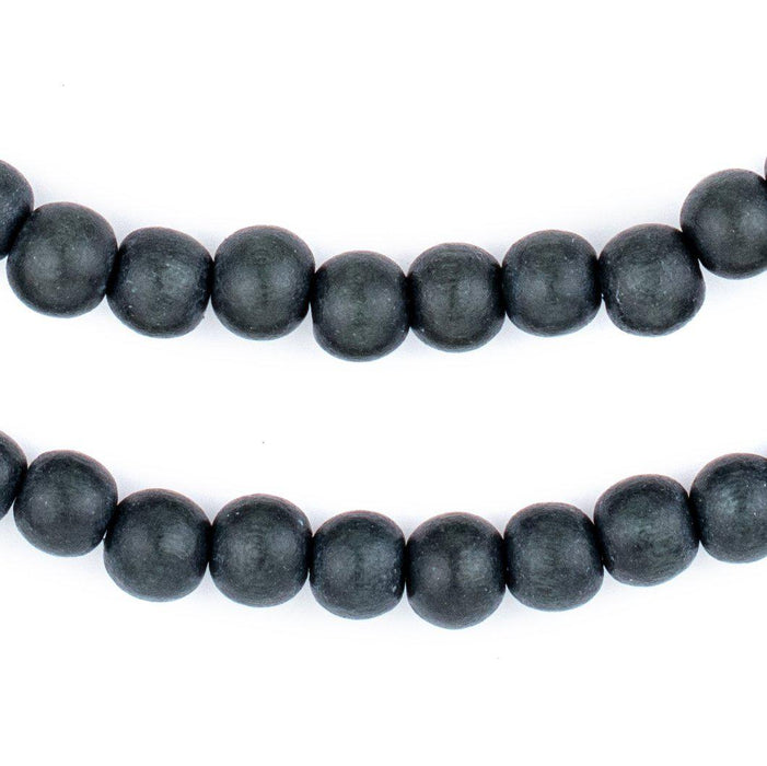 Charcoal Natural Wood Beads (8mm) - The Bead Chest