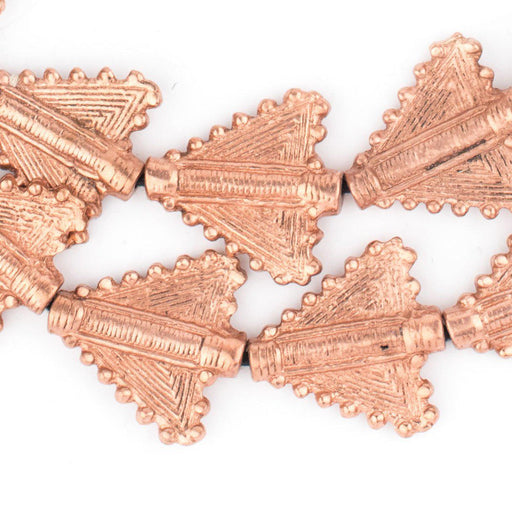 Copper Triangular Baule Beads (27x26mm) - The Bead Chest