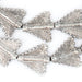 Silver Triangular Baule Beads (27x26mm) - The Bead Chest