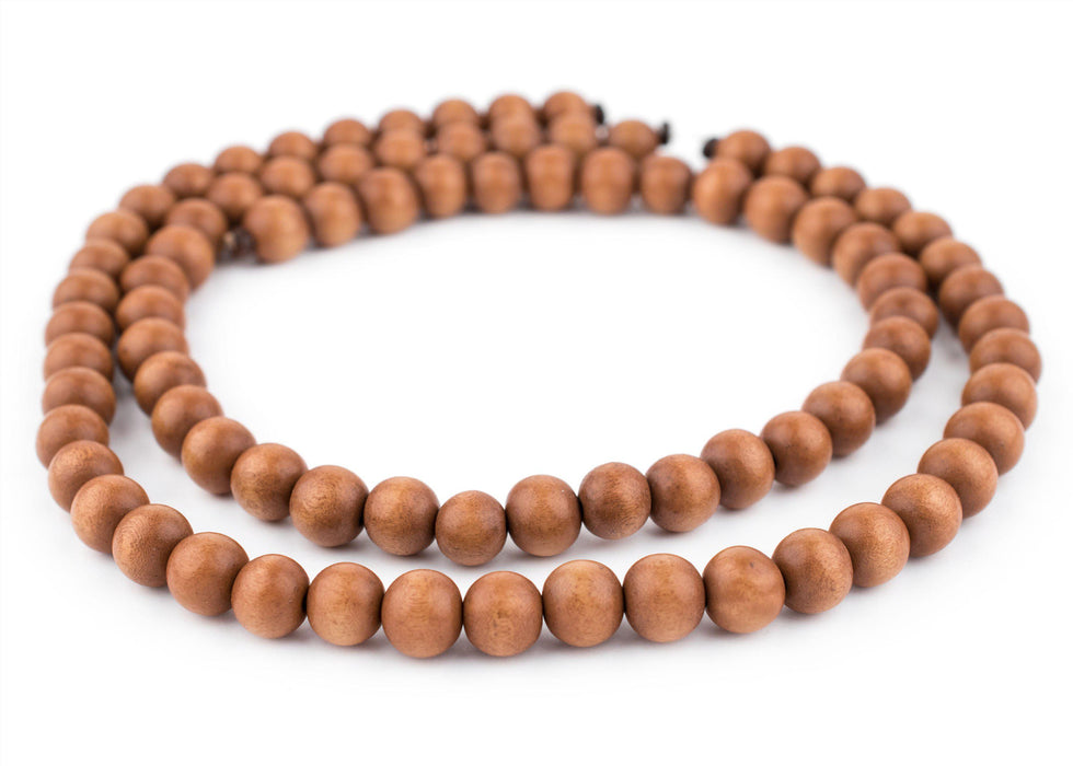 Light Brown Natural Wood Beads (10mm) - The Bead Chest