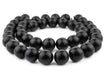 Black Round Natural Wood Beads (20mm) - The Bead Chest