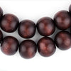 Dark Brown Round Natural Wood Beads (12mm)