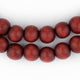 Cherry Red Round Natural Wood Beads (8mm)