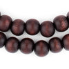 Dark Brown Round Natural Wood Beads (8mm)