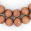 Light Brown Natural Wood Beads (12mm)