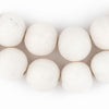 White Round Natural Wood Beads (20mm)