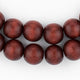 Cherry Red Round Natural Wood Beads (12mm) - The Bead Chest