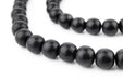 Black Round Natural Wood Beads (10mm) - The Bead Chest