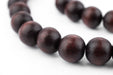 Dark Brown Round Natural Wood Beads (10mm) - The Bead Chest