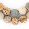Round Matte Picture Jasper Beads (12mm)