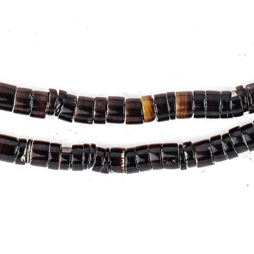 Black Natural Shell Heishi Beads (5mm) - The Bead Chest