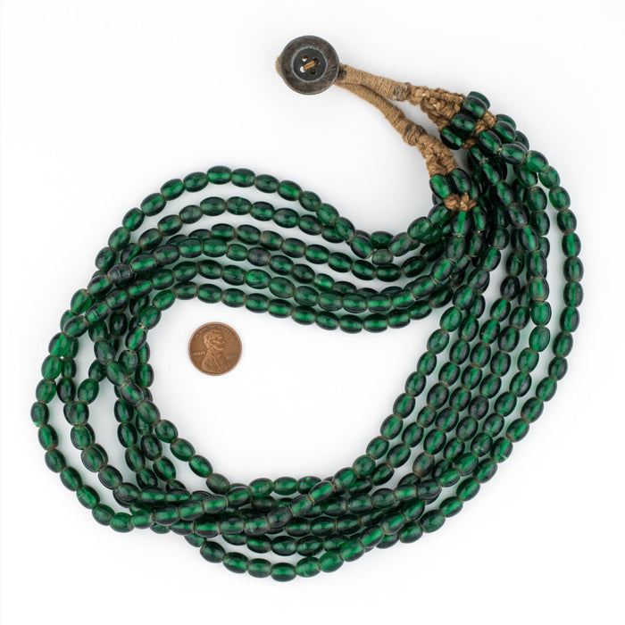 Translucent Green Naga Bead Necklace - The Bead Chest