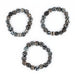 Black Antique Venetian Skunk Beads (Stretch Bracelet) - The Bead Chest