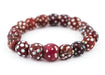 Red Antique Venetian Skunk Beads (Stretch Bracelet) - The Bead Chest