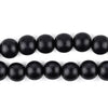Black Round Natural Wood Beads (12mm)