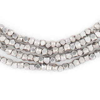 Silver Faceted Diamond Cut Beads (3mm)