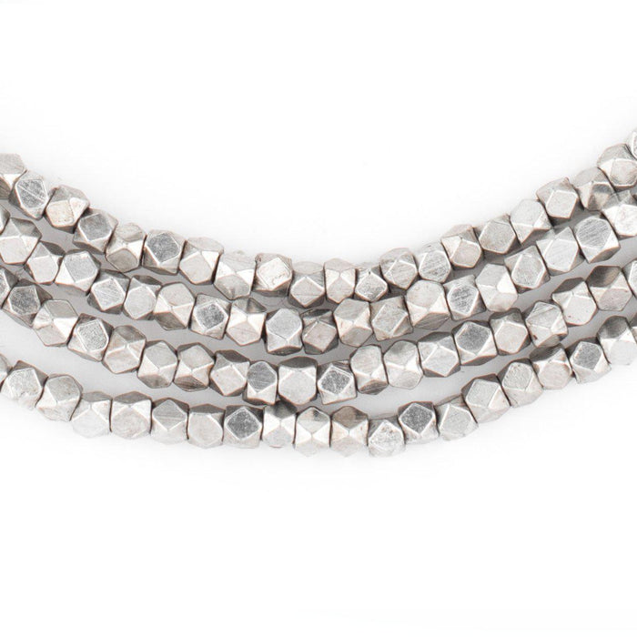 Silver Faceted Diamond Cut Beads (3mm) - The Bead Chest