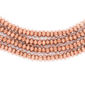 Copper Flower Heishi Beads (4mm)