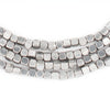 Rounded Silver Cube Beads (3mm)