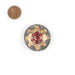 Red Round Inlaid Afghani Brass Bead Pendant - The Bead Chest