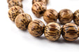 Round Natural Palm Wood Beads (10mm) - The Bead Chest