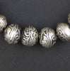 Fancy Ethiopian White Metal Bicone Beads (14x16mm)