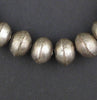 Vintage Ethiopian White Metal Bicone Beads (12x16mm)