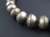 Vintage Ethiopian White Metal Bicone Beads (12x16mm) - The Bead Chest