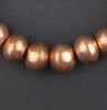 Copper Bicone Artisanal Ethiopian Beads (12x17mm)