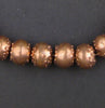 Patterned Copper Artisanal Ethiopian Bicone Beads (12x16mm)