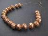 Patterned Copper Artisanal Ethiopian Bicone Beads (12x16mm) - The Bead Chest
