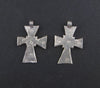 Stamped Ethiopian Silver Miniature Cross (Set of 2)