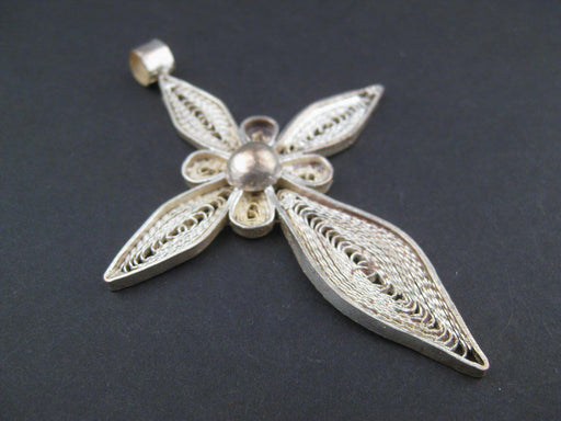 Silver Filigree Ethiopian Cross Pendant