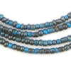 Mottled Turquoise Ghana Glass Beads (2 Strands)