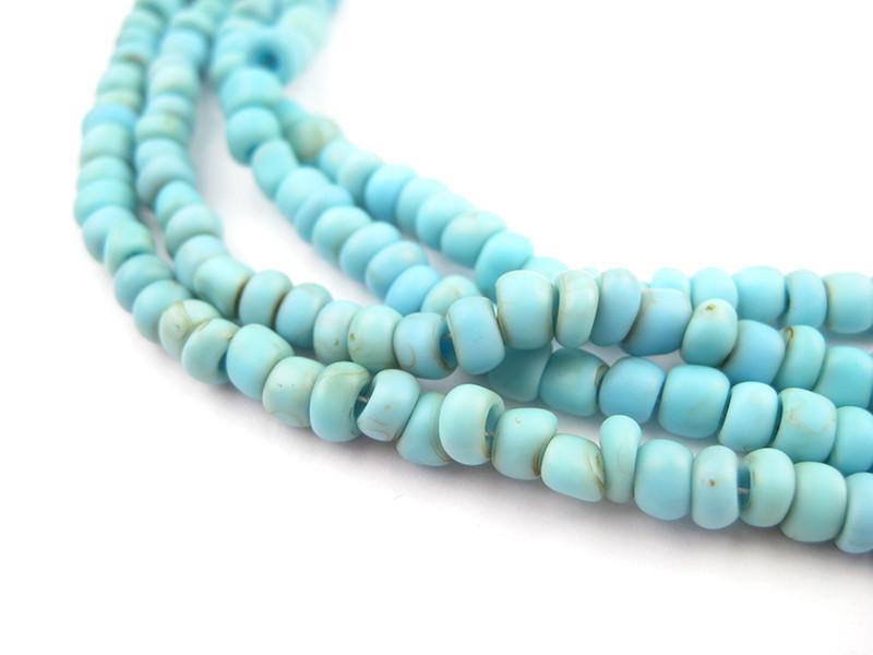 Baby Blue Glass Seed Beads (2 Strands) - The Bead Chest