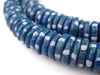 Aja Style Sliced Blue Krobo Beads (14mm) - The Bead Chest