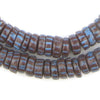 Awalleh Style Sliced Brown Krobo Beads (12mm)