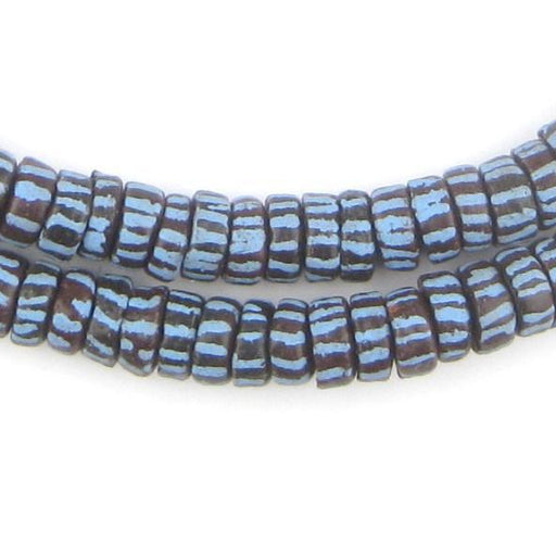 Awalleh Style Sliced Brown Krobo Beads (9mm) - The Bead Chest