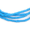 Brilliant Blue Ghana Glass Beads (2 Strands)