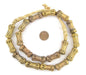 Strawstack Barrel Ghana Brass Filigree Beads - The Bead Chest